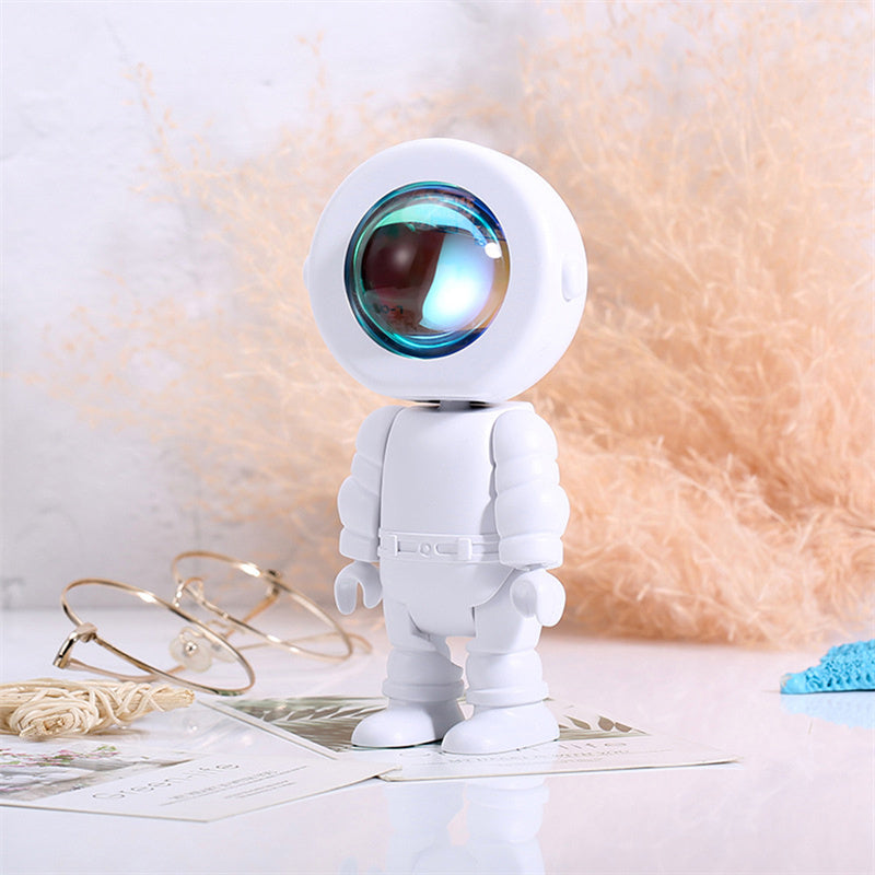 Rechargeable Astronaut Robot Rainbow Projection Sun Lamp Table Lamp Sunset Lamp Infinite Dimming Bedroom Atmosphere Lamp