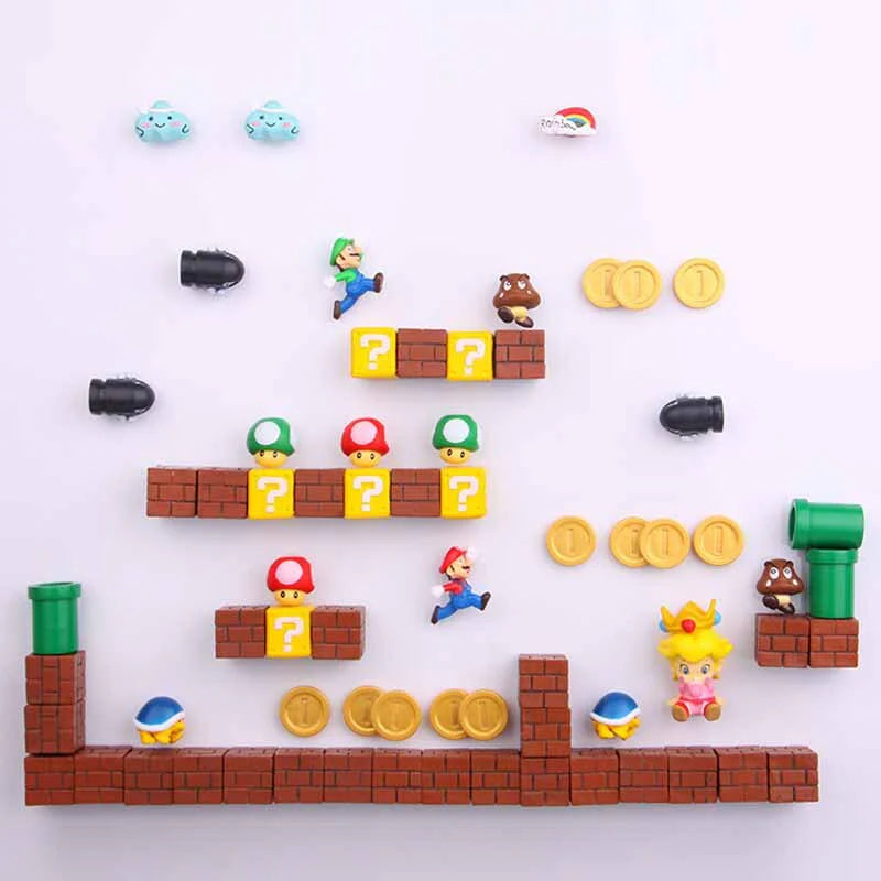 3D Super Mario Wall Magnet Toy and Decoration