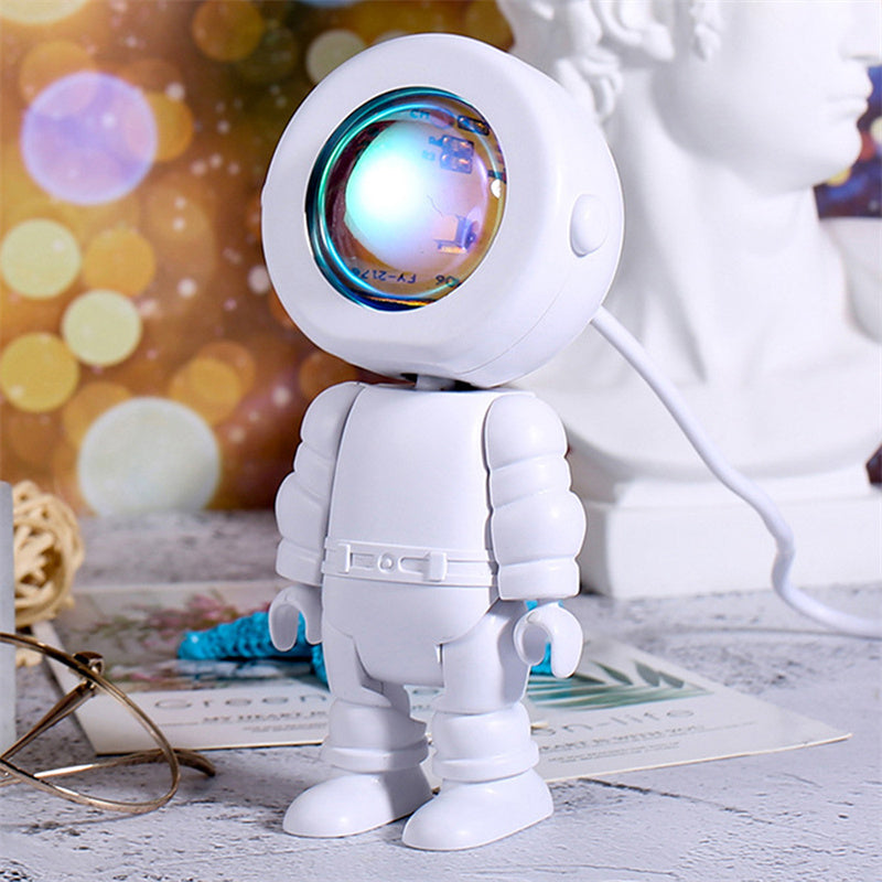 Rechargeable Astronaut Robot Rainbow Projection Sun Lamp Table Lamp Sunset Lamp Infinite Dimming Bedroom Atmosphere Lamp