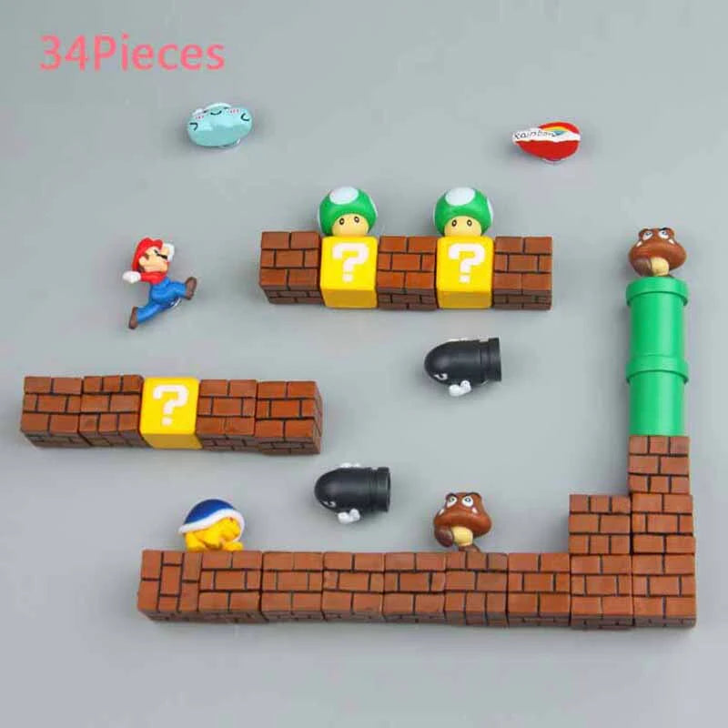 3D Super Mario Wall Magnet Toy and Decoration