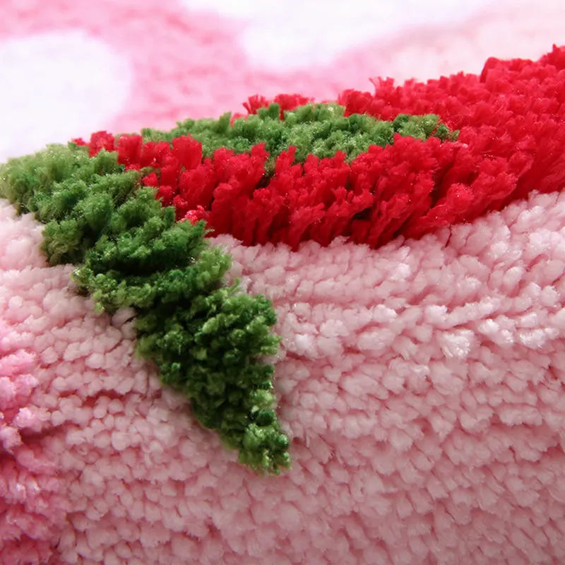 Cute Strawberry Pink Floor Mat/Rug