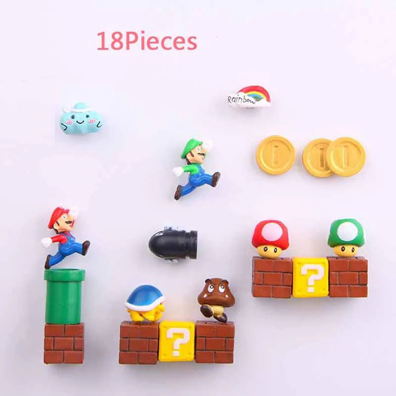 3D Super Mario Wall Magnet Toy and Decoration