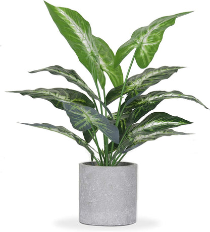 16" Small Fake Plants Artificial Potted Faux Plants for Office Desk Shelf Bathroom Home Decor